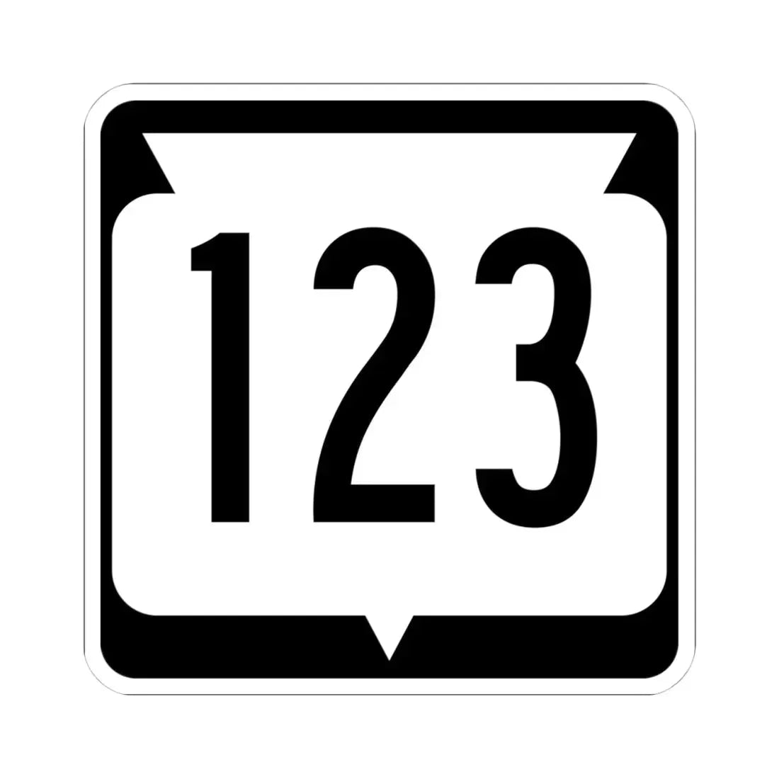 WIS 123 (Wisconsin) (Road Sign) STICKER Vinyl Kiss-Cut Decal - The Sticker Space