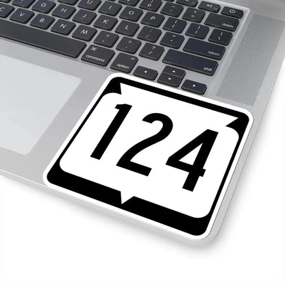 WIS 124 (Wisconsin) (Road Sign) STICKER Vinyl Kiss-Cut Decal - The Sticker Space