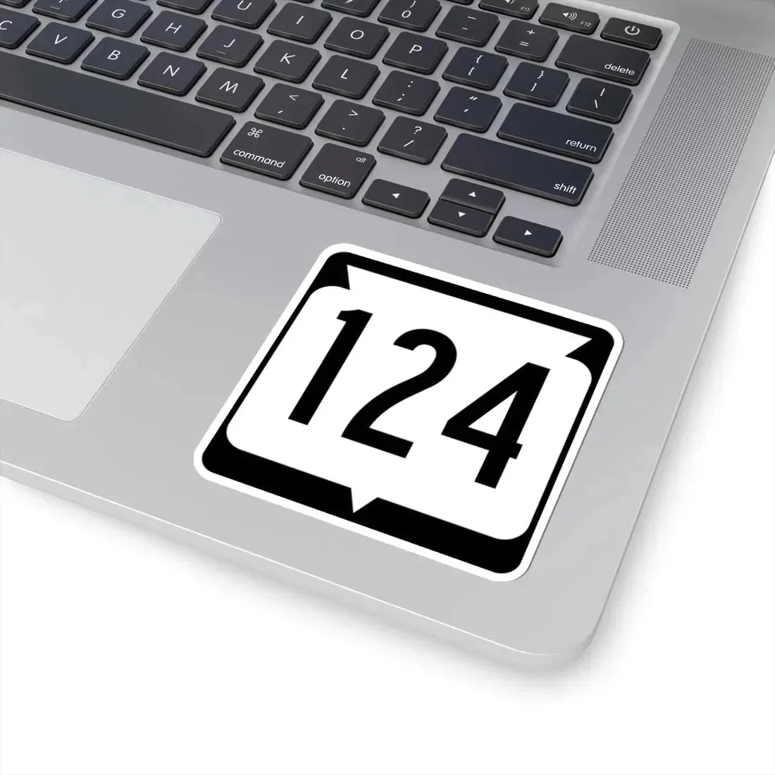 WIS 124 (Wisconsin) (Road Sign) STICKER Vinyl Kiss-Cut Decal - The Sticker Space