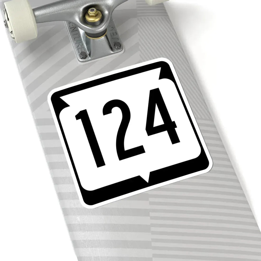 WIS 124 (Wisconsin) (Road Sign) STICKER Vinyl Kiss-Cut Decal - The Sticker Space