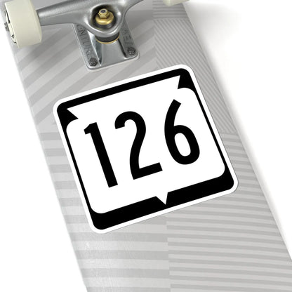 WIS 126 (Wisconsin) (Road Sign) STICKER Vinyl Kiss-Cut Decal - The Sticker Space