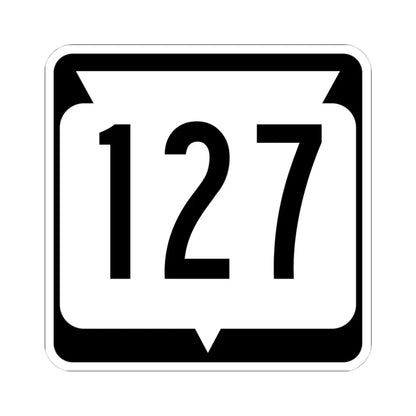 WIS 127 (Wisconsin) (Road Sign) STICKER Vinyl Kiss-Cut Decal 4 Inch White - The Sticker Space