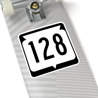 WIS 128 (Wisconsin) (Road Sign) STICKER Vinyl Kiss-Cut Decal - The Sticker Space