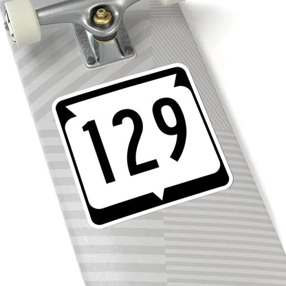WIS 129 (Wisconsin) (Road Sign) STICKER Vinyl Kiss-Cut Decal - The Sticker Space