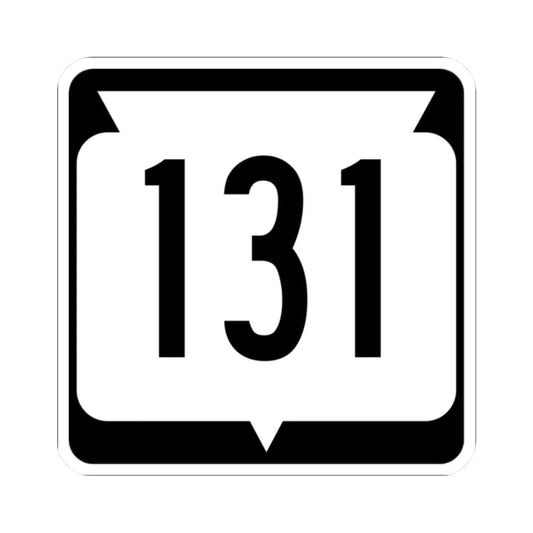 WIS 131 (Wisconsin) (Road Sign) STICKER Vinyl Kiss-Cut Decal 2 Inch White - The Sticker Space