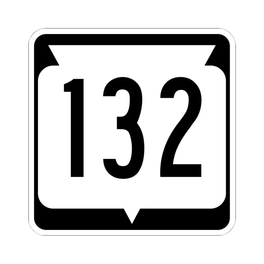 WIS 132 (Wisconsin) (Road Sign) STICKER Vinyl Kiss-Cut Decal - The Sticker Space