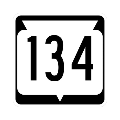 WIS 134 (Wisconsin) (Road Sign) STICKER Vinyl Kiss-Cut Decal 3 Inch White - The Sticker Space