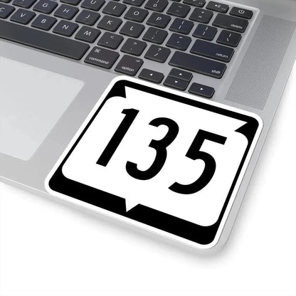 WIS 135 (Wisconsin) (Road Sign) STICKER Vinyl Kiss-Cut Decal - The Sticker Space