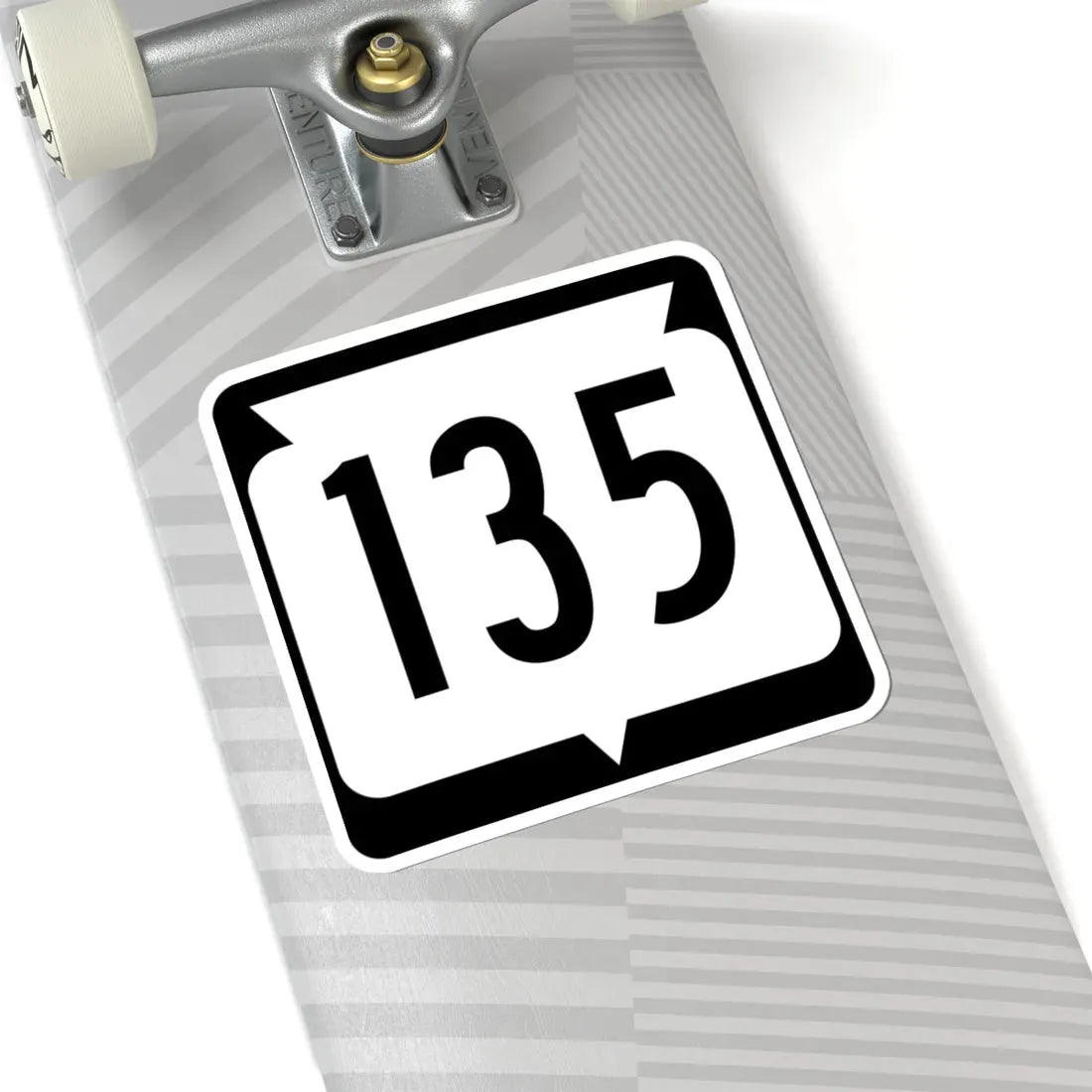 WIS 135 (Wisconsin) (Road Sign) STICKER Vinyl Kiss-Cut Decal - The Sticker Space