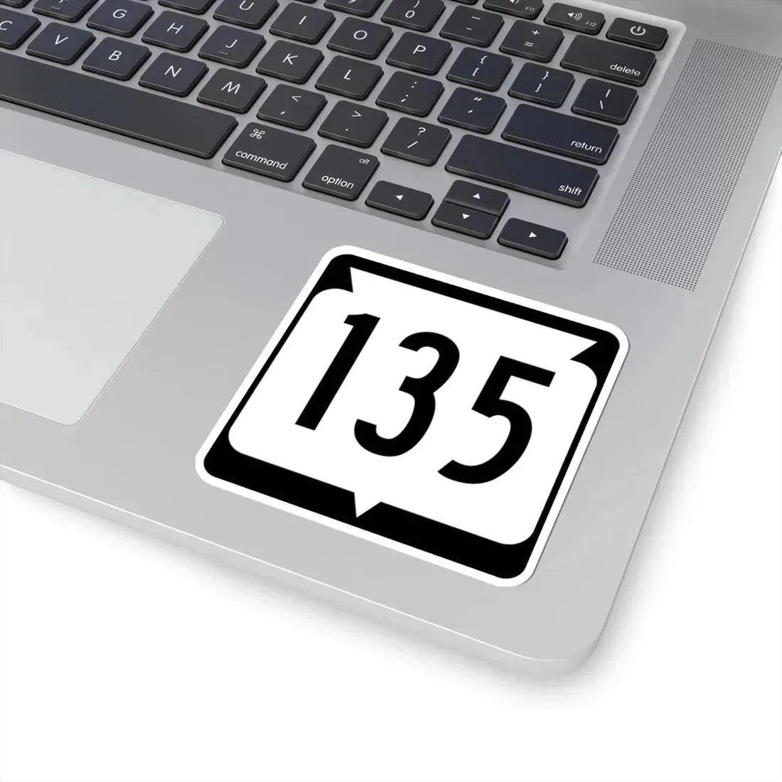 WIS 135 (Wisconsin) (Road Sign) STICKER Vinyl Kiss-Cut Decal - The Sticker Space