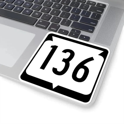 WIS 136 (Wisconsin) (Road Sign) STICKER Vinyl Kiss-Cut Decal - The Sticker Space