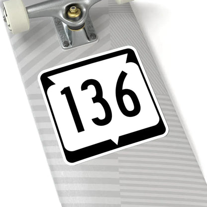 WIS 136 (Wisconsin) (Road Sign) STICKER Vinyl Kiss-Cut Decal - The Sticker Space