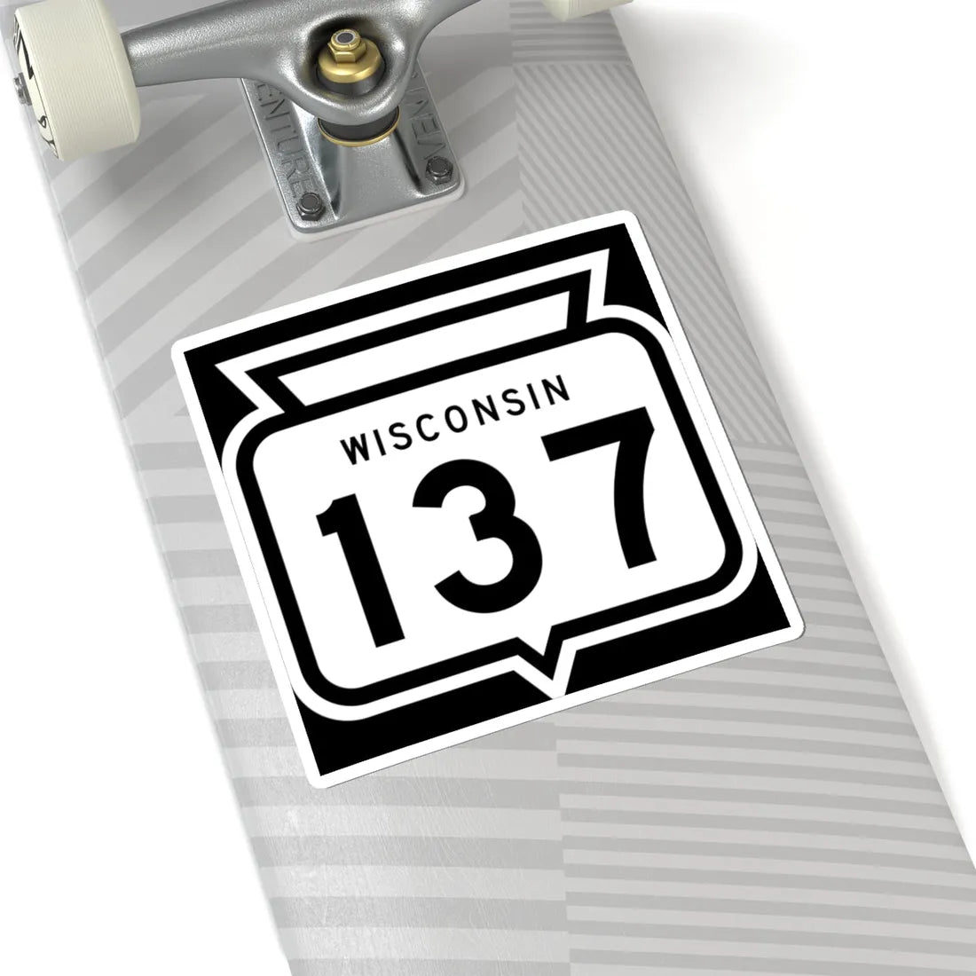 WIS 137 1958 (Wisconsin) (Road Sign) STICKER Vinyl Kiss-Cut Decal - The Sticker Space
