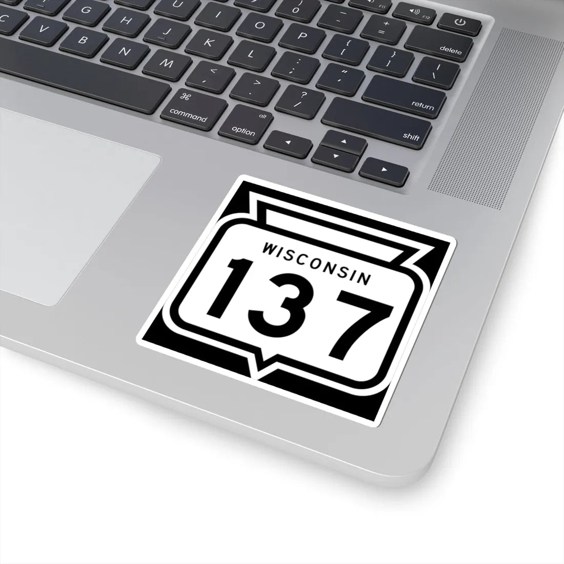 WIS 137 1958 (Wisconsin) (Road Sign) STICKER Vinyl Kiss-Cut Decal - The Sticker Space