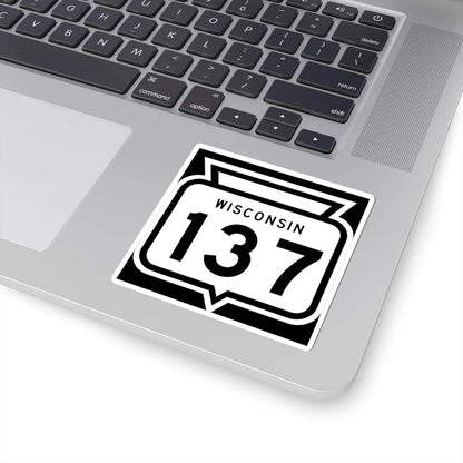 WIS 137 1958 (Wisconsin) (Road Sign) STICKER Vinyl Kiss-Cut Decal - The Sticker Space