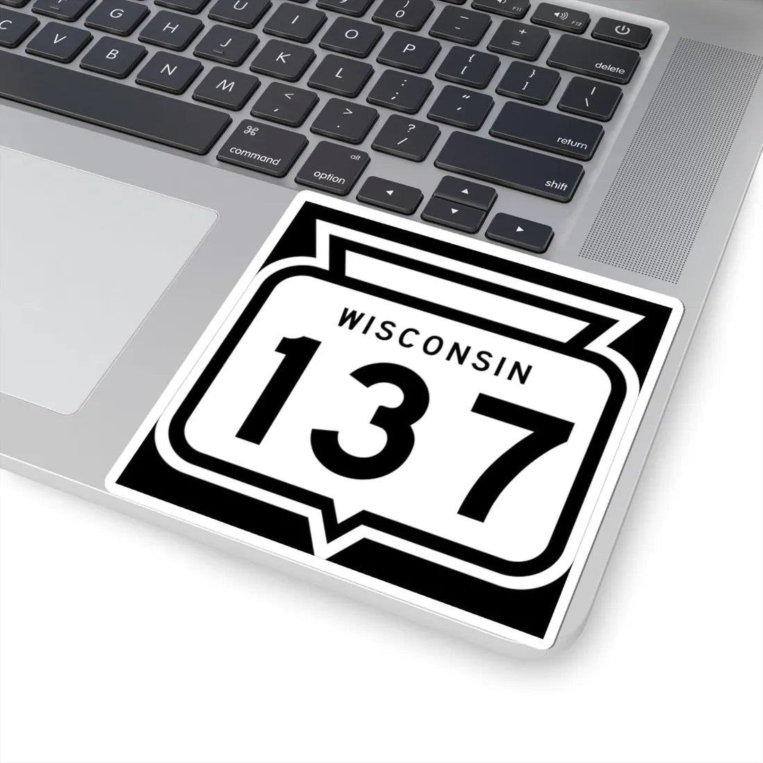 WIS 137 1958 (Wisconsin) (Road Sign) STICKER Vinyl Kiss-Cut Decal - The Sticker Space