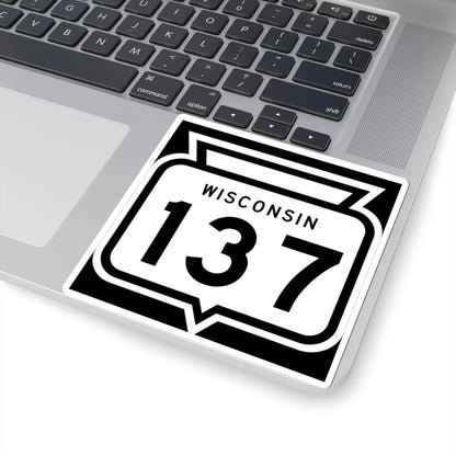 WIS 137 1958 (Wisconsin) (Road Sign) STICKER Vinyl Kiss-Cut Decal - The Sticker Space