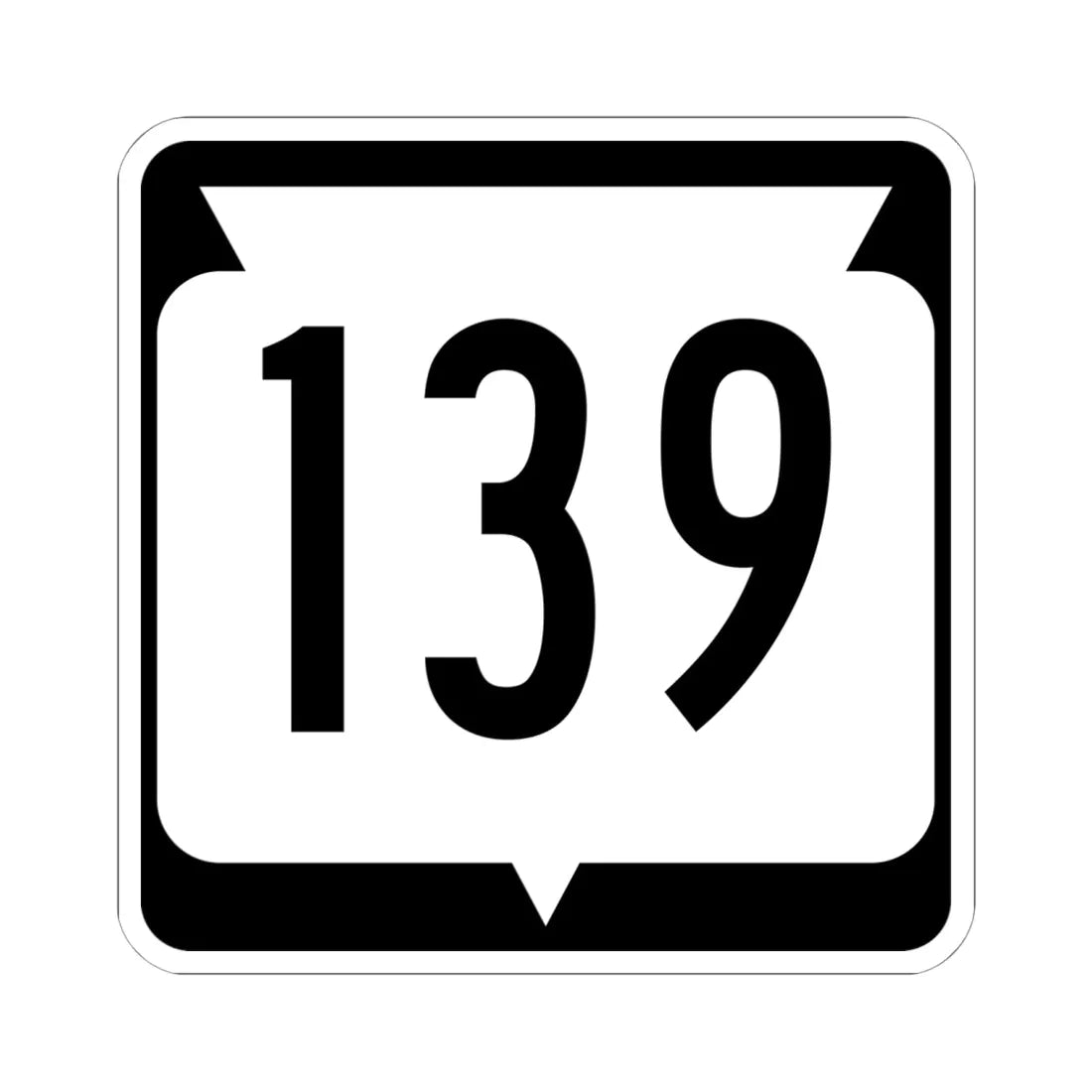 WIS 139 (Wisconsin) (Road Sign) STICKER Vinyl Kiss-Cut Decal 6 Inch White - The Sticker Space