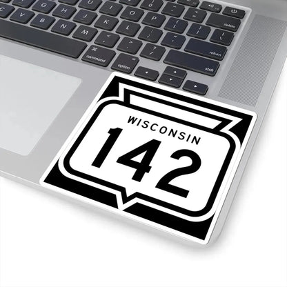 WIS 142 1958 (Wisconsin) (Road Sign) STICKER Vinyl Kiss-Cut Decal - The Sticker Space