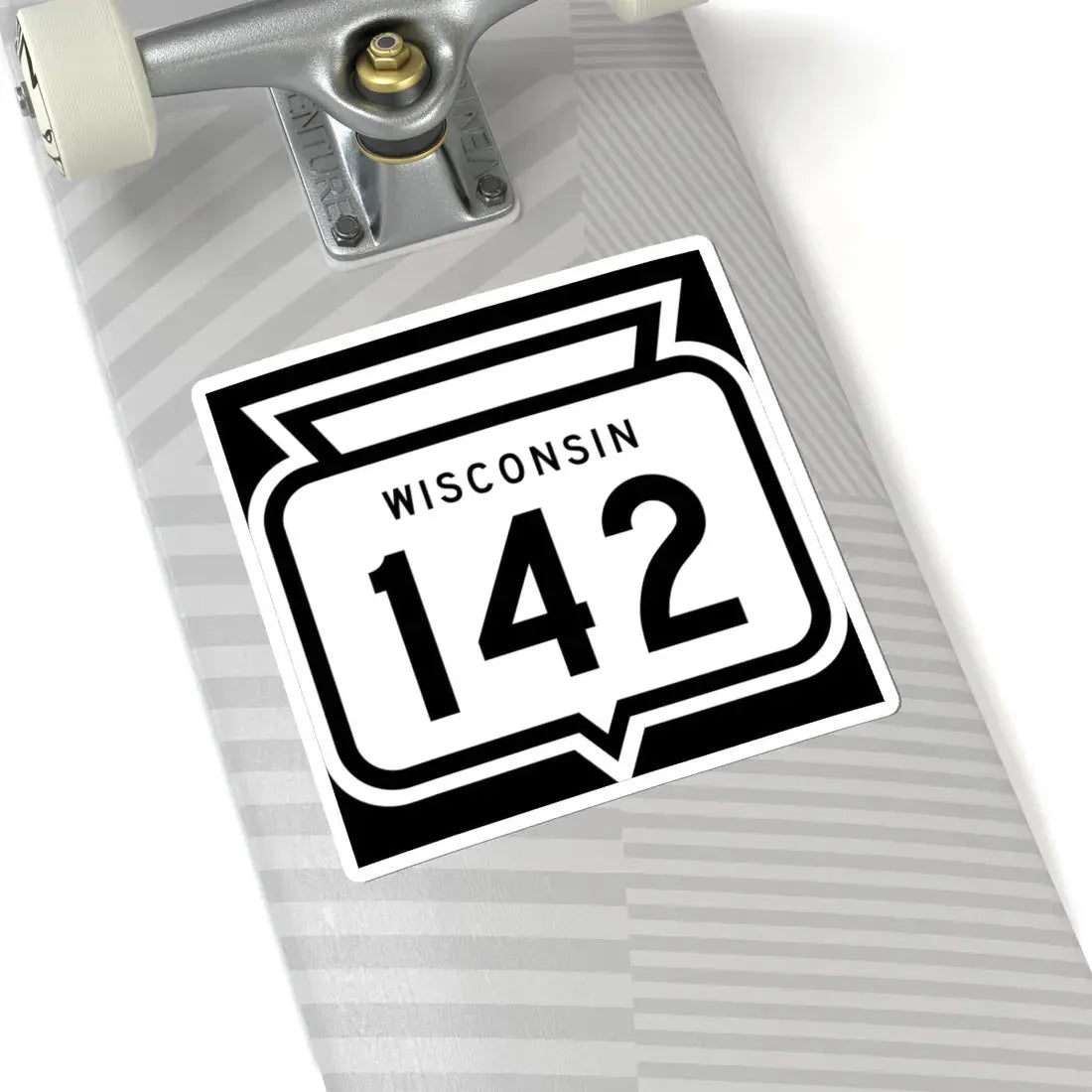 WIS 142 1958 (Wisconsin) (Road Sign) STICKER Vinyl Kiss-Cut Decal - The Sticker Space