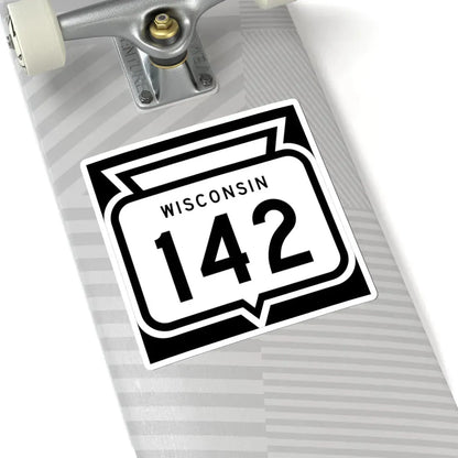 WIS 142 1958 (Wisconsin) (Road Sign) STICKER Vinyl Kiss-Cut Decal - The Sticker Space