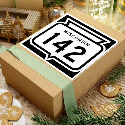 WIS 142 1958 (Wisconsin) (Road Sign) STICKER Vinyl Kiss-Cut Decal - The Sticker Space