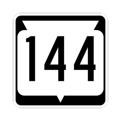 WIS 144 (Wisconsin) (Road Sign) STICKER Vinyl Kiss-Cut Decal 4 Inch White - The Sticker Space