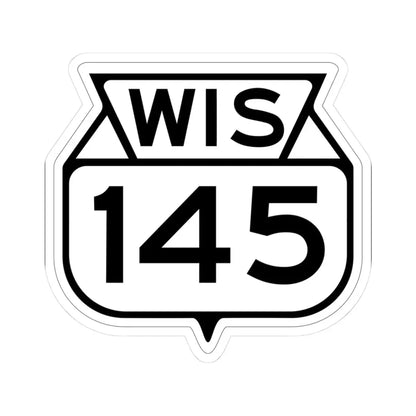 WIS 145 1949 (Wisconsin) (Road Sign) STICKER Vinyl Kiss-Cut Decal 3 Inch White - The Sticker Space