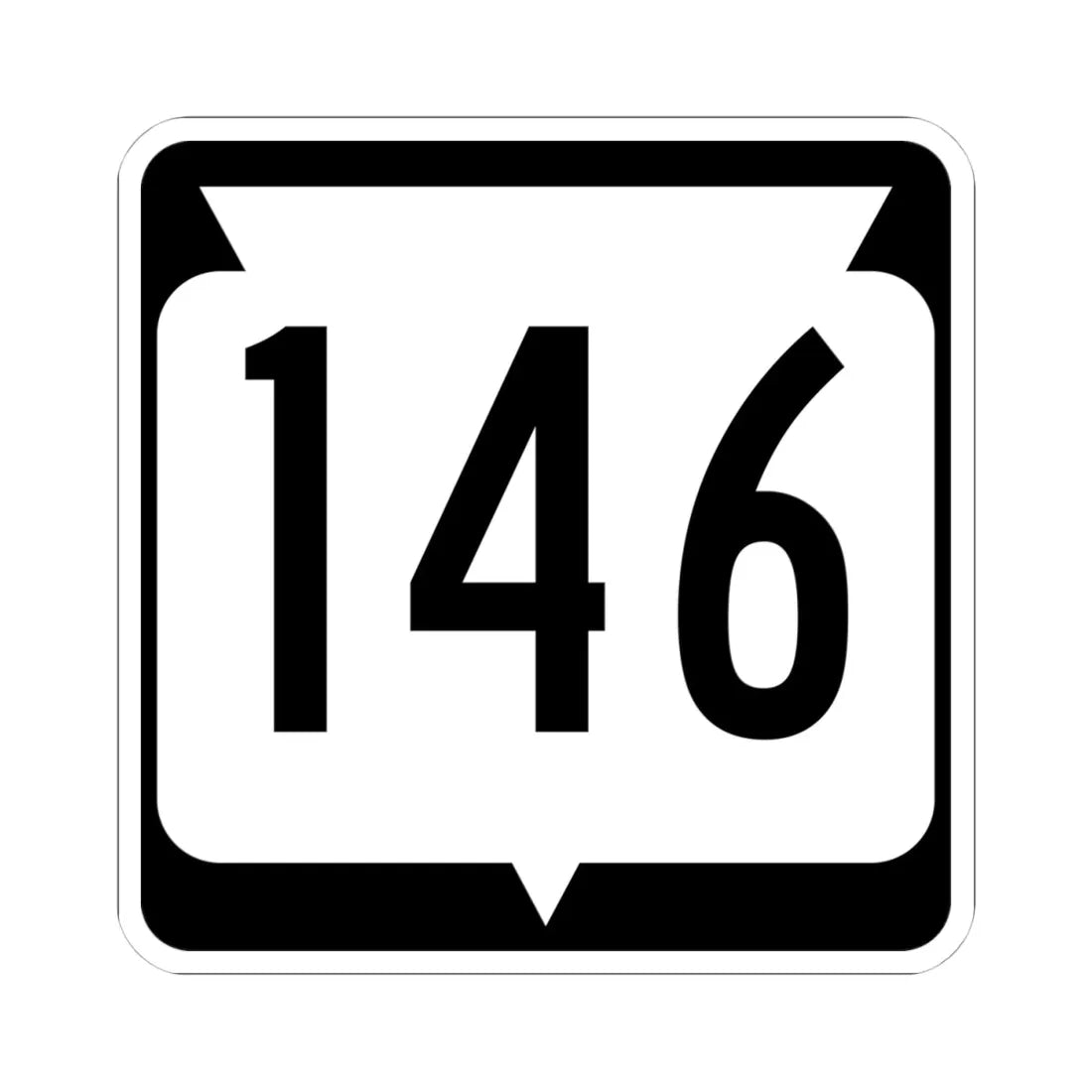 WIS 146 (Wisconsin) (Road Sign) STICKER Vinyl Kiss-Cut Decal 4 Inch White - The Sticker Space