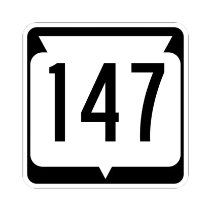 WIS 147 (Wisconsin) (Road Sign) STICKER Vinyl Kiss-Cut Decal 3 Inch White - The Sticker Space