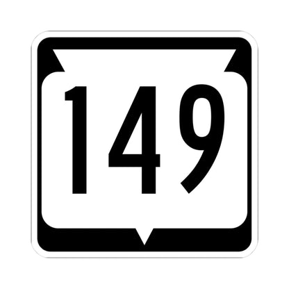 WIS 149 (Wisconsin) (Road Sign) STICKER Vinyl Kiss-Cut Decal 3 Inch White - The Sticker Space