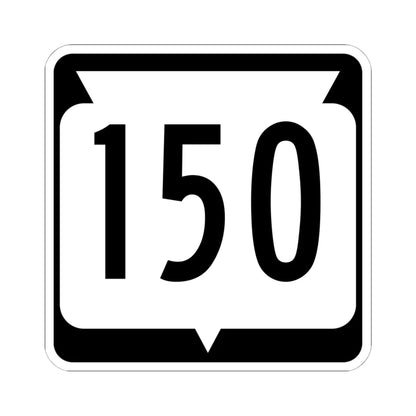 WIS 150 (Wisconsin) (Road Sign) STICKER Vinyl Kiss-Cut Decal 6 Inch White - The Sticker Space
