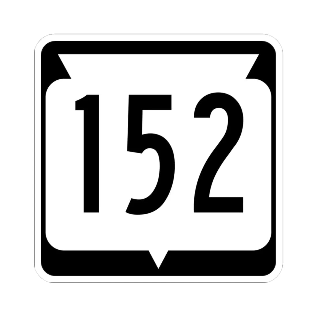 WIS 152 (Wisconsin) (Road Sign) STICKER Vinyl Kiss-Cut Decal 3 Inch White - The Sticker Space