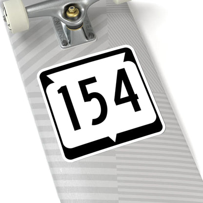 WIS 154 (Wisconsin) (Road Sign) STICKER Vinyl Kiss-Cut Decal - The Sticker Space