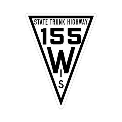 WIS 155 1919 (Wisconsin) (Road Sign) STICKER Vinyl Kiss-Cut Decal 6 Inch White - The Sticker Space