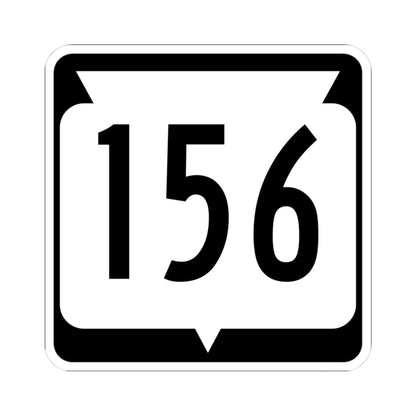 WIS 156 (Wisconsin) (Road Sign) STICKER Vinyl Kiss-Cut Decal 3 Inch White - The Sticker Space
