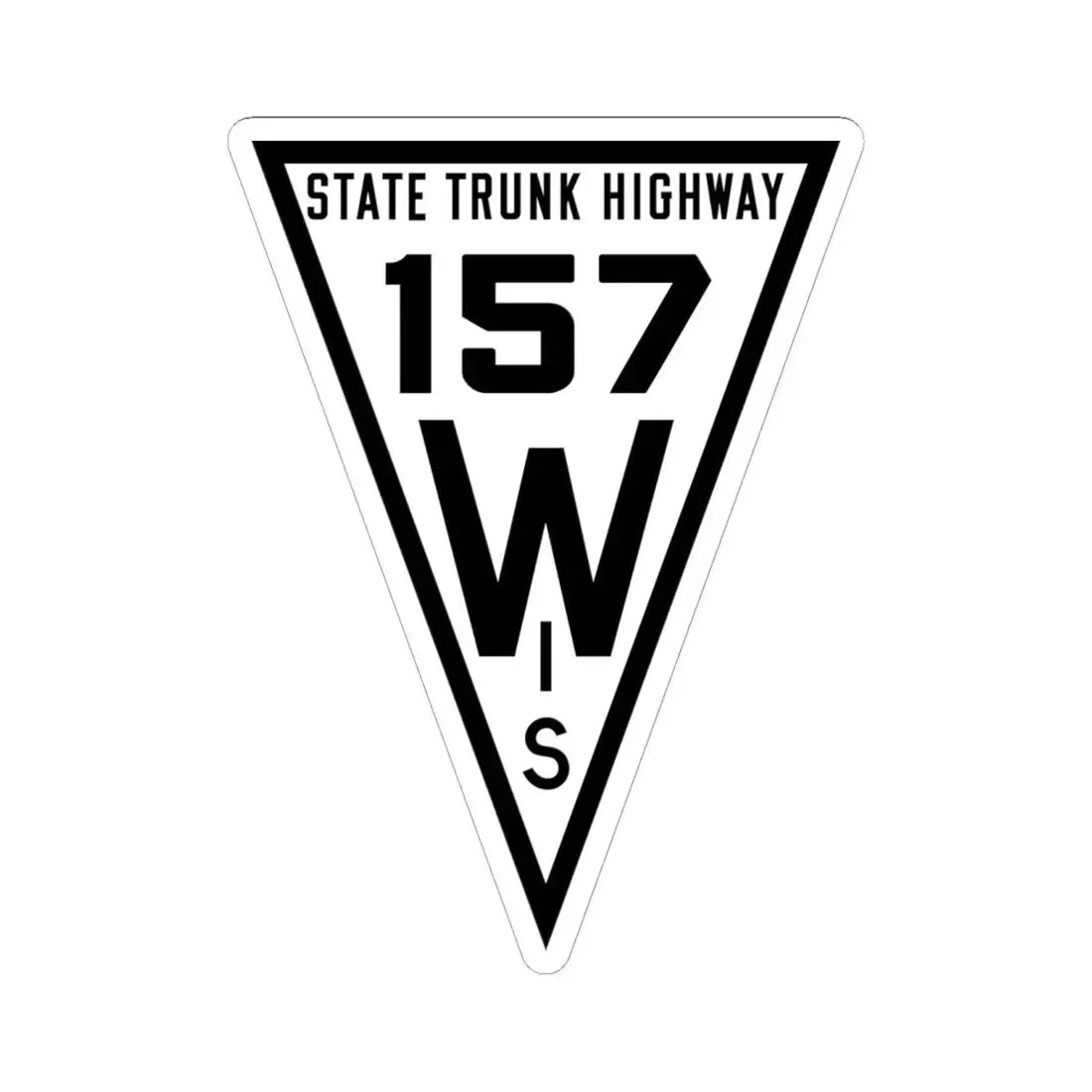 WIS 157 1919 (Wisconsin) (Road Sign) STICKER Vinyl Kiss-Cut Decal - The Sticker Space