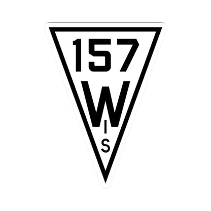 WIS 157 1927 (Wisconsin) (Road Sign) STICKER Vinyl Kiss-Cut Decal 2 Inch White - The Sticker Space