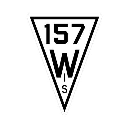 WIS 157 1927 (Wisconsin) (Road Sign) STICKER Vinyl Kiss-Cut Decal 3 Inch White - The Sticker Space