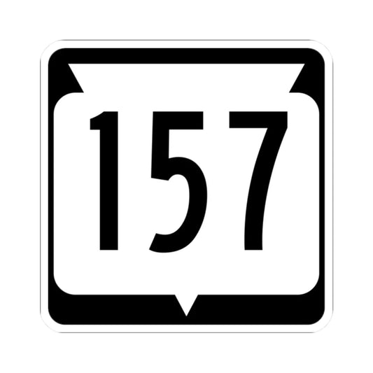 WIS 157 (Wisconsin) (Road Sign) STICKER Vinyl Kiss-Cut Decal 2 Inch White - The Sticker Space