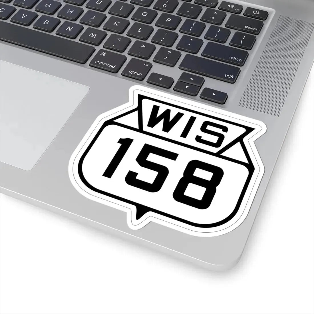 WIS 158 1938 (Wisconsin) (Road Sign) STICKER Vinyl Kiss-Cut Decal - The Sticker Space