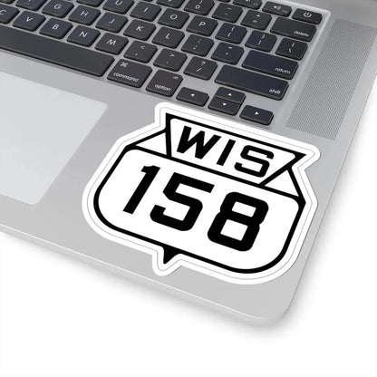 WIS 158 1938 (Wisconsin) (Road Sign) STICKER Vinyl Kiss-Cut Decal - The Sticker Space