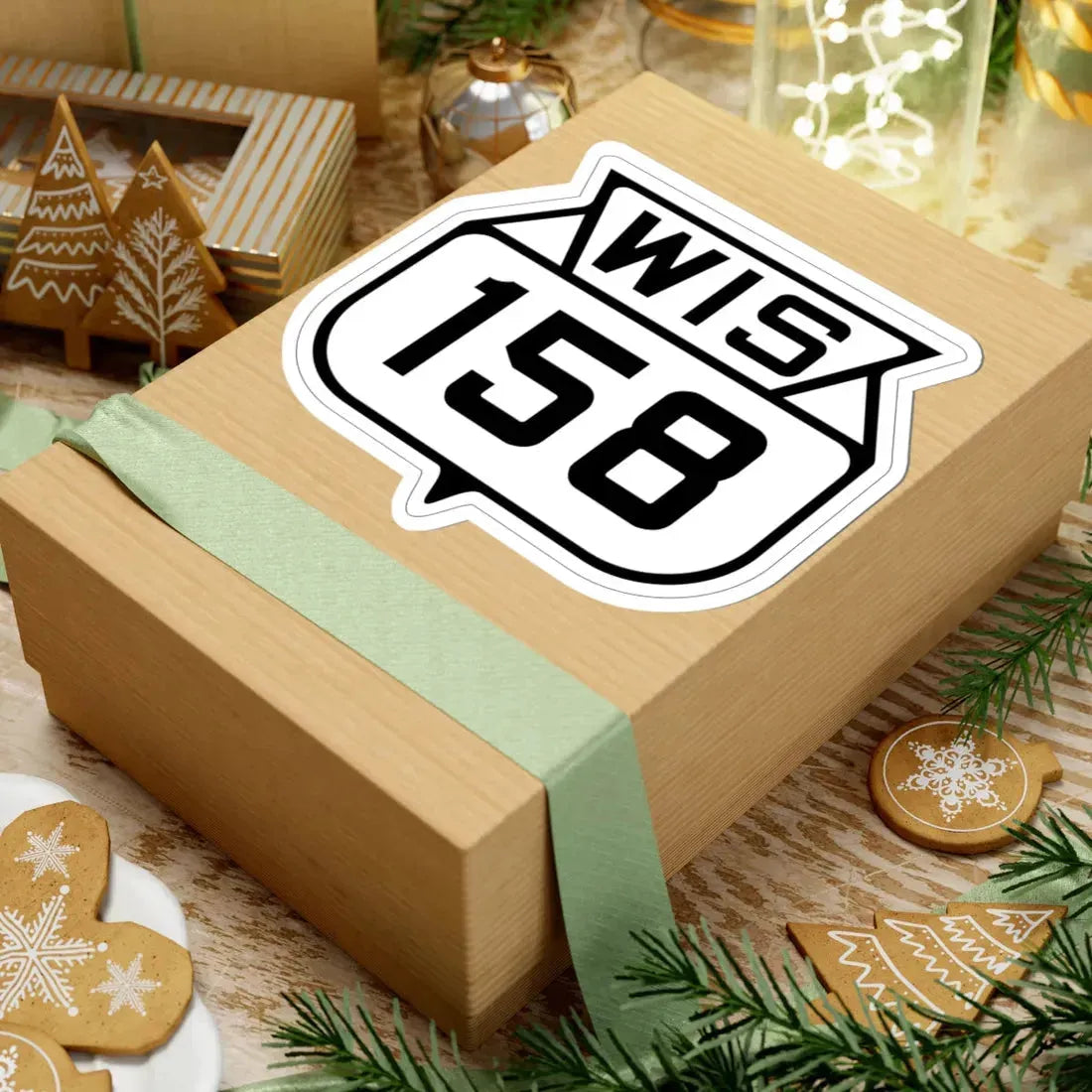 WIS 158 1938 (Wisconsin) (Road Sign) STICKER Vinyl Kiss-Cut Decal - The Sticker Space