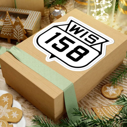 WIS 158 1938 (Wisconsin) (Road Sign) STICKER Vinyl Kiss-Cut Decal - The Sticker Space