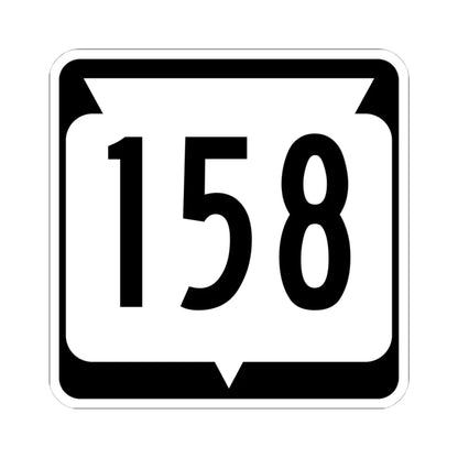 WIS 158 (Wisconsin) (Road Sign) STICKER Vinyl Kiss-Cut Decal 4 Inch White - The Sticker Space
