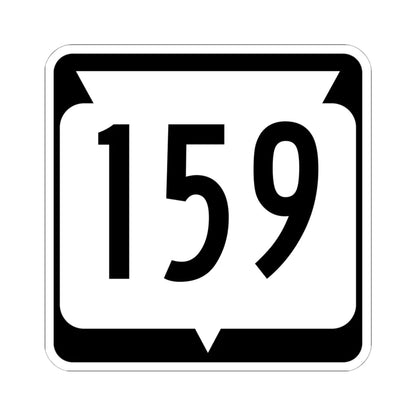 WIS 159 (Wisconsin) (Road Sign) STICKER Vinyl Kiss-Cut Decal 6 Inch White - The Sticker Space