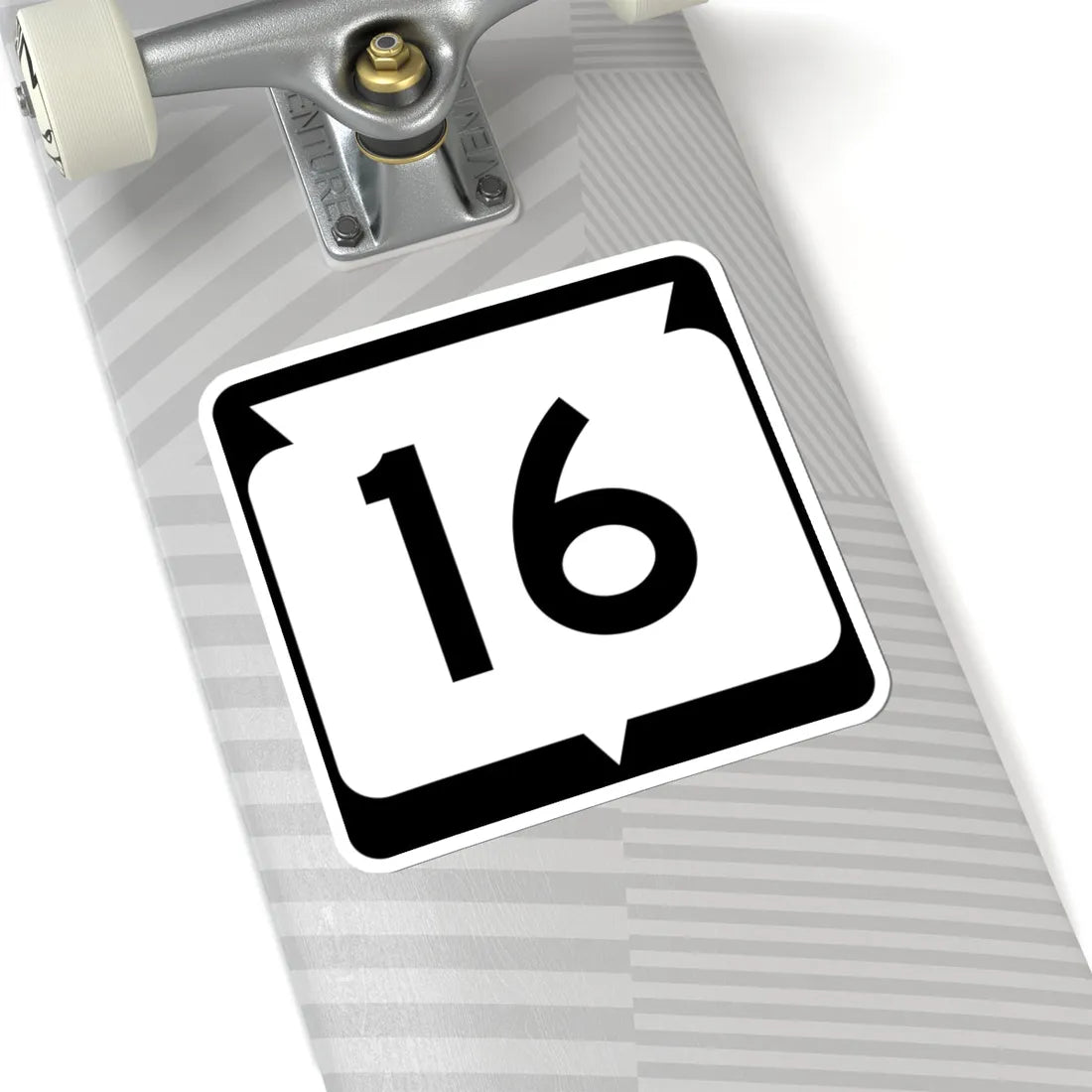 WIS 16 (Wisconsin) (Road Sign) STICKER Vinyl Kiss-Cut Decal - The Sticker Space