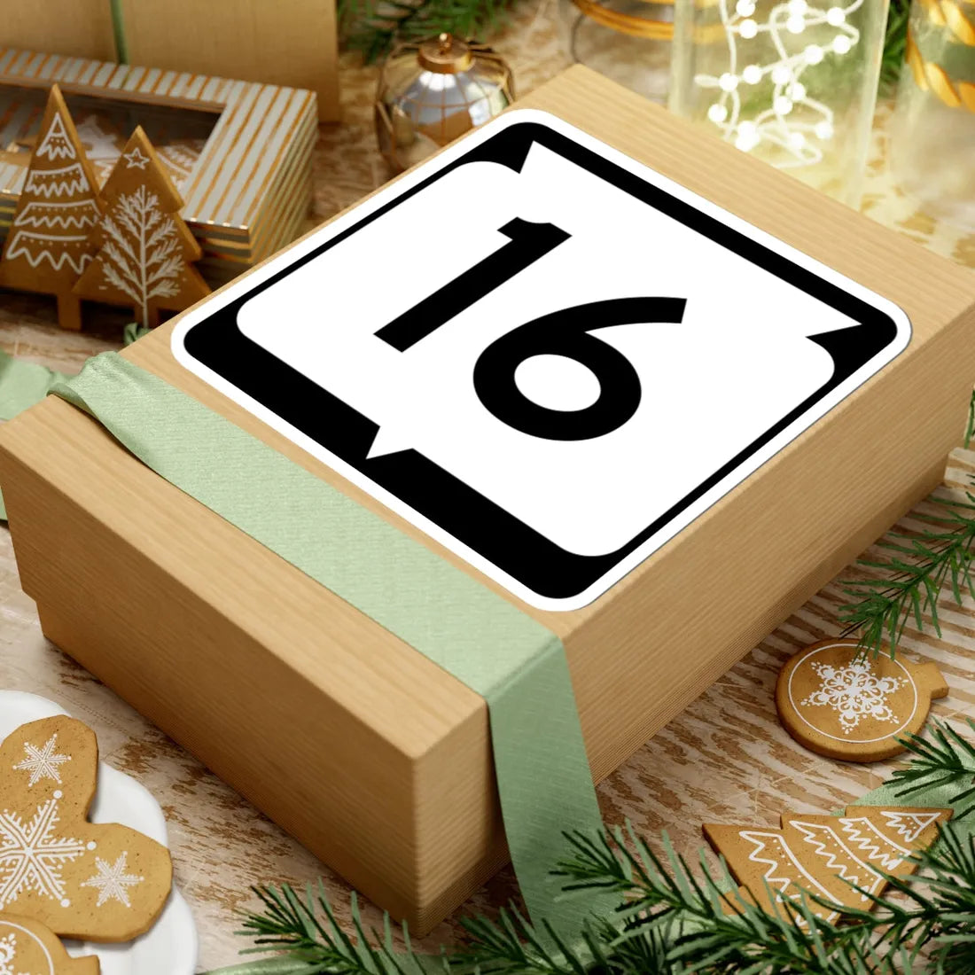 WIS 16 (Wisconsin) (Road Sign) STICKER Vinyl Kiss-Cut Decal - The Sticker Space