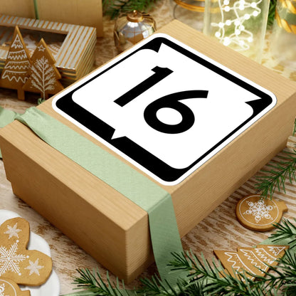 WIS 16 (Wisconsin) (Road Sign) STICKER Vinyl Kiss-Cut Decal - The Sticker Space