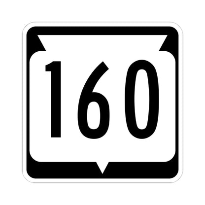 WIS 160 (Wisconsin) (Road Sign) STICKER Vinyl Kiss-Cut Decal 6 Inch White - The Sticker Space